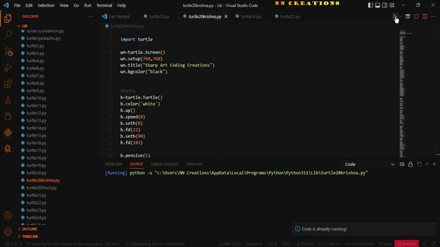 Radha Krishna Graphics Using Python Turtle Import Code смотреть онлайн