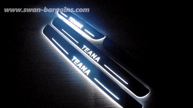 White Nissan Teana Animated Running LED Car Door Sill Moving Lighting Scuff Protective Plates Panel смотреть онлайн