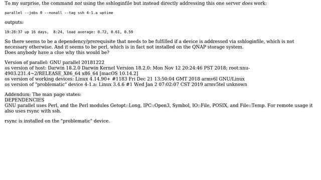 What are the requirements of gnu-parallel to/for a remote device that is contacted via ssh (and... смотреть онлайн