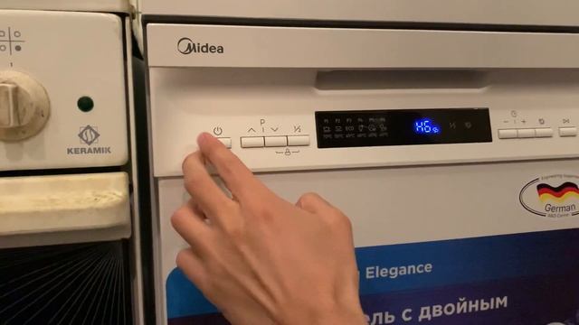 Посудомоечная машина Midea MFD45S400W настройка жесткости воды и подачи ополаскивателя смотреть онлайн