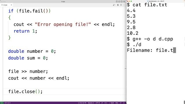 Find The Sum And Average Of Numbers In A File | C++ Example смотреть онлайн