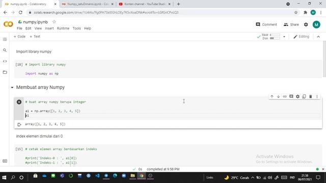 numpy 1 dimensi part 1 смотреть онлайн