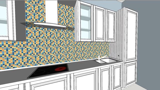 Фартук на прямой кухне смотреть онлайн