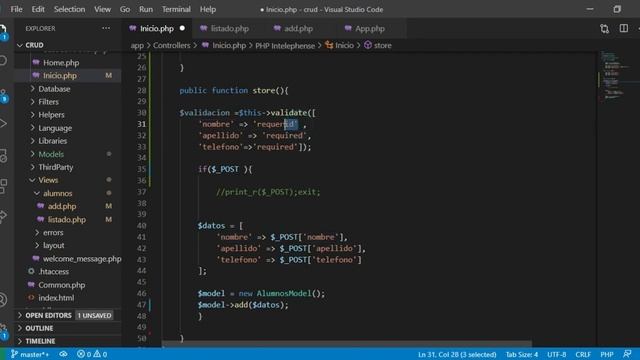 Codeigniter 4. CRUD básico para principiantes. Validación del formulario # 7 смотреть онлайн