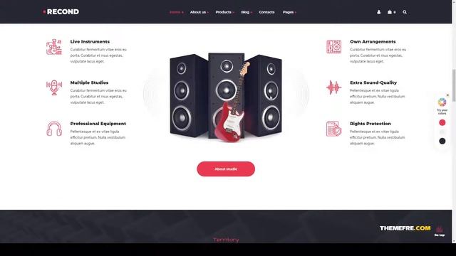 Recond - Recording Studio and Music Band WordPress Theme audio producer vinyl recording Ogawa смотреть онлайн