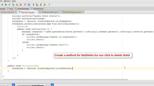 Android Delete Record From SQLite Database Tutorial #5 смотреть онлайн