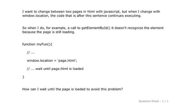HTML : How to wait until a web page is loaded with javascript? смотреть онлайн