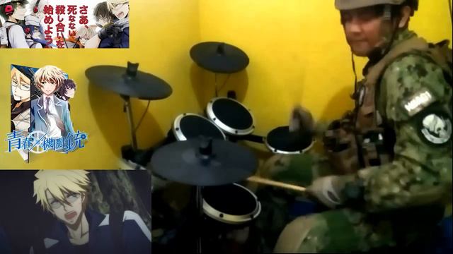 (Full) Aoharu x Kikanjuu Opening | The Bravest Destiny (トイ☆ガンガン) Drum Cover смотреть онлайн