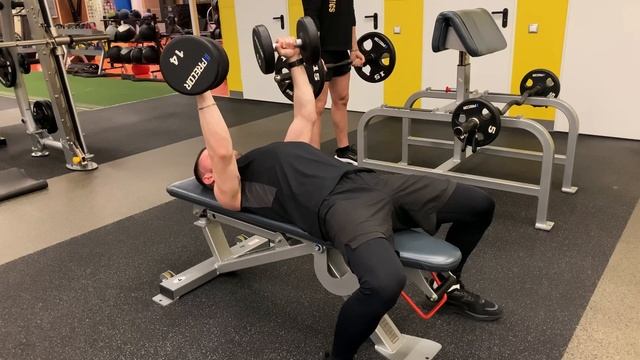 ЖИМ ГАНТЕЛЕЙ ЛЁЖА смотреть онлайн