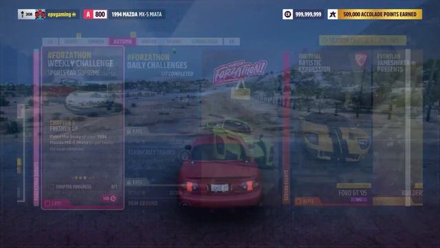 Forza Horizon 5 Forzathon Weekly Challenge Sports Car Supreme Mazda MX-5 Miata Autumn Season Series смотреть онлайн