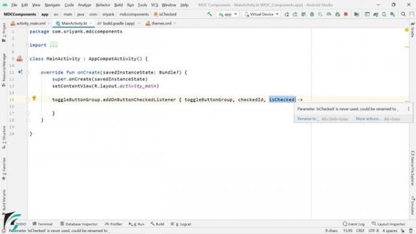 Material Toggle Button: Android Studio Tutorial (Kotlin)