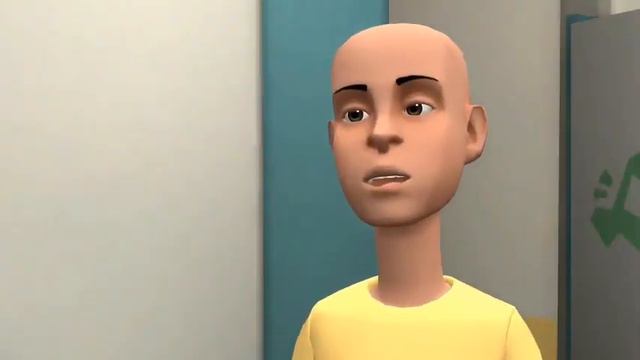 Caillou skips the fitness gram pacer test and gets grounded