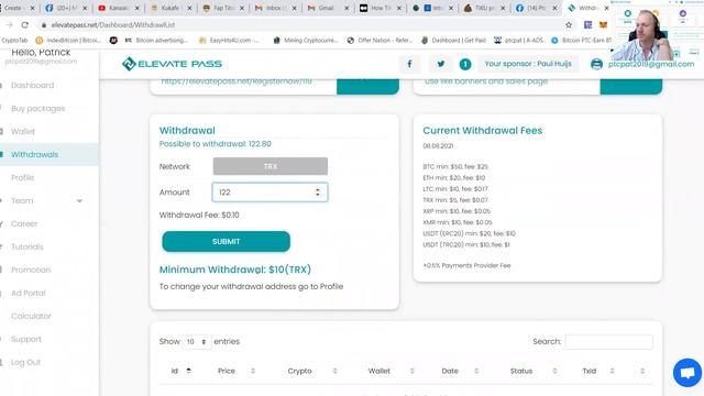 ELEVATE PASS Showing the progress + WITHDRAW #PtcPat teaching you how to withdraw DYOR and earn!! смотреть онлайн