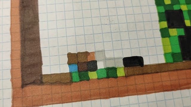 Рисую картину из Майнкрафта. смотреть онлайн