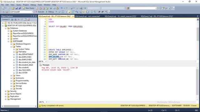 AGGREGATE FUNCTION IN SQL SERVER, SQL TUTORIAL смотреть онлайн