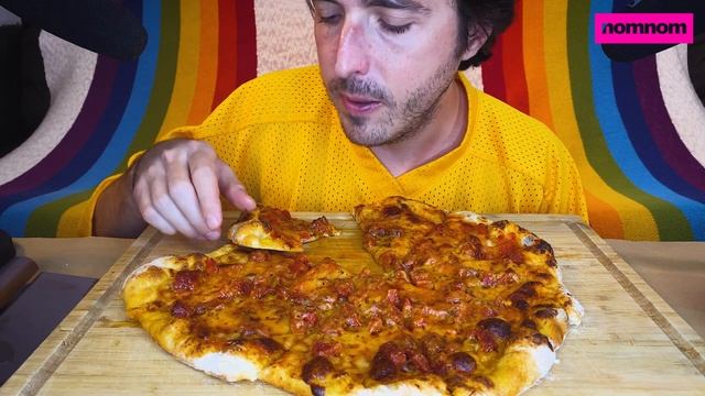 HOT HONEY PEPPERONI PIZZA MUKBANG * Cooking and Eating * 먹방 смотреть онлайн