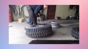 разбортировать колесо  грузовиков своими руками.