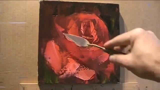 Rose palette knife Vugar Mamedov смотреть онлайн