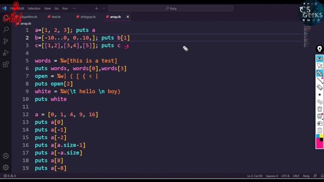 Array & Arrays Operations || Arrays Methods & Literals || 2-D Array || Ruby Class #07 смотреть онлайн