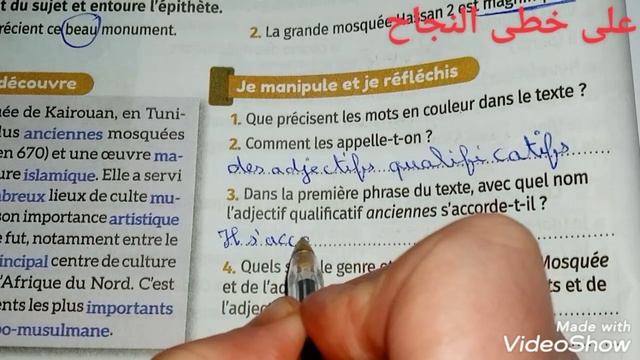 l'accord de l'adjectif qualificatif/page 34/mes apprentissage en français 6AEP смотреть онлайн
