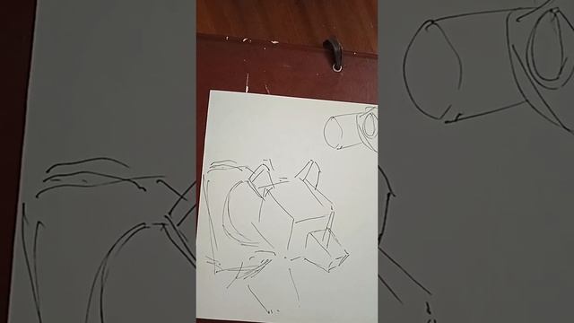 Рисование головы медведя. Схема смотреть онлайн