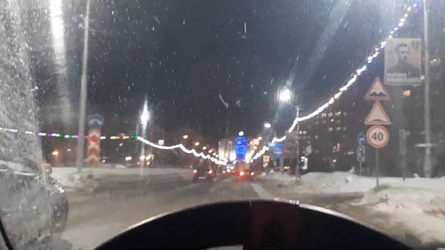 20220328 204917 Еду на авто по ночному Сургуту Впечатления туриста смотреть онлайн