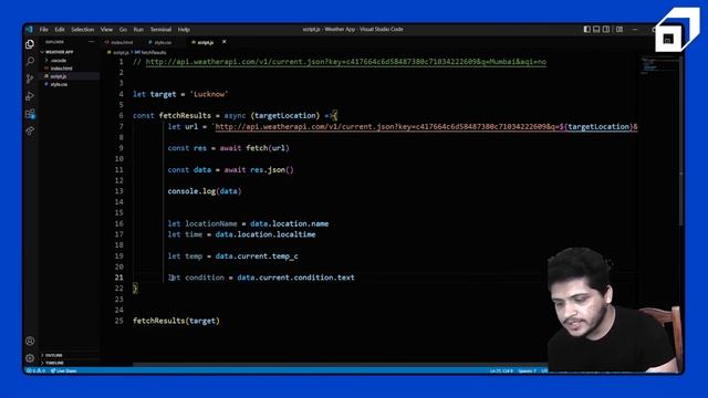 Build a Universal Weather App using JavaScript | Full Project using HTML, CSS, and Weather API смотреть онлайн