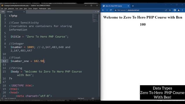 Data Types In PHP (series #5) смотреть онлайн