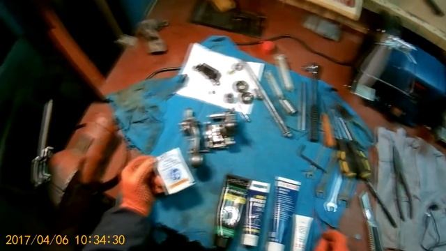 Cуппорт дискового тормоза Honda Lead AF-20 (Nissin GW2), полное Т/О, тонкости при сборке.