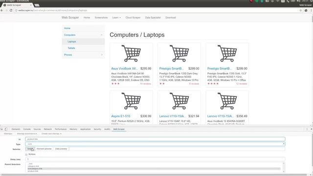 Web Scraper intro tutorial смотреть онлайн