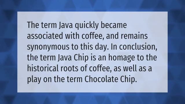 What does Java Chip mean? смотреть онлайн