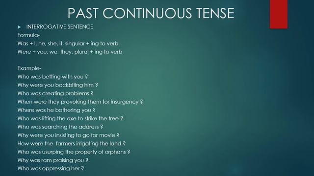 Past Continuous Tense | Past Continuous | Zikra Production @chapter-5
