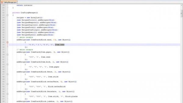 Minecraft Coder Pack Tutorial #3 Craftingmanager