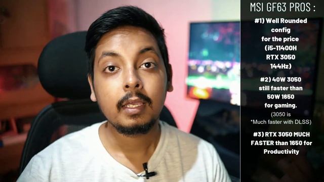 MSI GF63 i5-11400H RTX 3050 144Hz at 55990 | BEST GAMING LAPTOP UNDER 60K ? 2 MAJOR CONS BEWARE !! смотреть онлайн