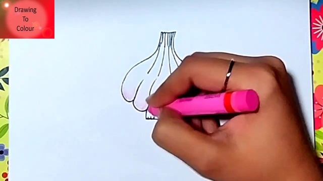 How To Draw a Garlic | Garlic Drawing Easy Step by Step | Vegetable Drawing Tutorial смотреть онлайн