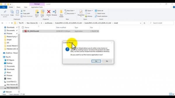 How to Install ENVI Software 5.3 Version
