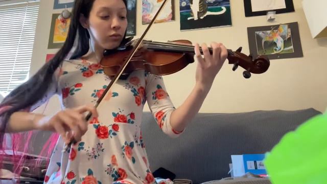 First Practice on My New 3/4 Violin (4/4 = painful!!) (My “A” String was flat….:/) Kitty cameo!!! смотреть онлайн