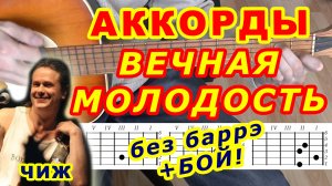 Вечная молодость Аккорды ? Чиж и Ко ♪ Разбор песни на гитаре ♫ Гитарный Бой для начинающих