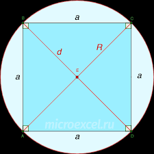 Как найти диагональ квадрата.