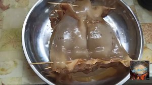 Кальмар Камандорский холодного копчения ,маринад соевый соус