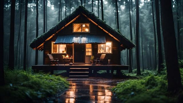Rain In The Forest & Cozy Cabin, Relaxing Rain Sounds For Sleeping
