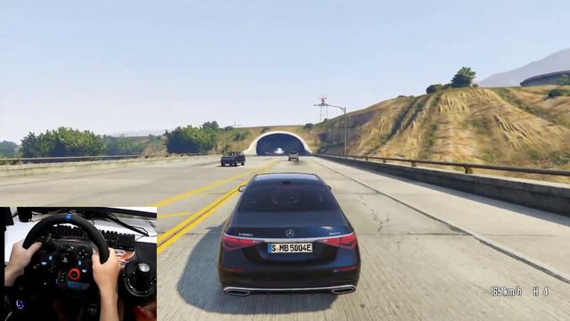 Mercedes-Benz S-class S500 2022 - GTA5 Gameplay || Logitech G29 смотреть онлайн