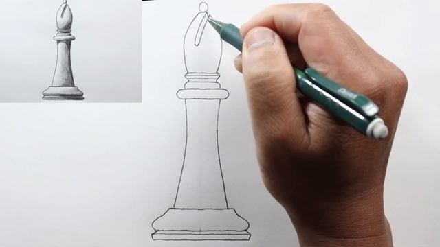 How to Draw Chess Pieces Part 4: The Bishop смотреть онлайн