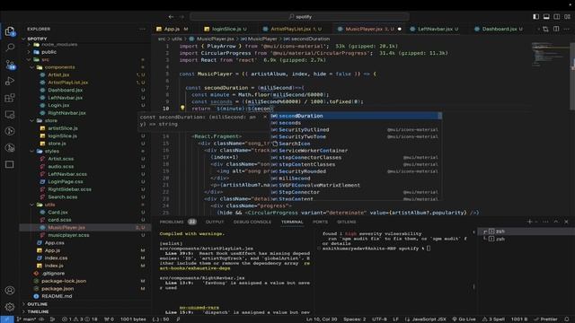 How to make Spotify | Music Player APP using React.js | JavaScript | Part - 5 смотреть онлайн
