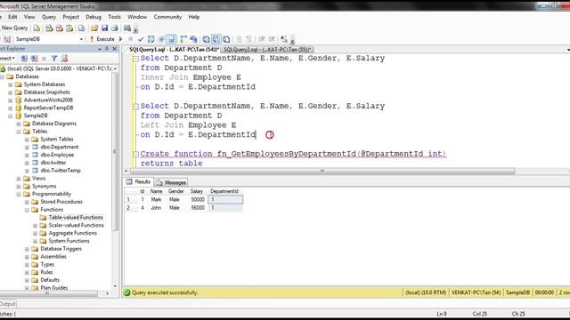 Cross Apply And Outer Apply In Sql Server