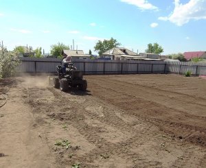 Первая борозда для нового минитрактора!!!