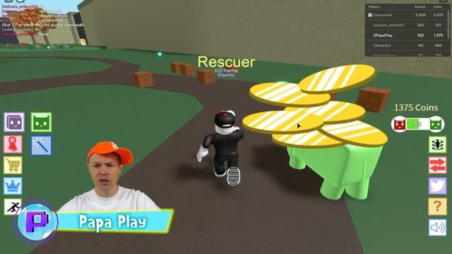 Дошел до саванны в Animal Rescue Roblox. Накормил ежика и слона рыбой :) смотреть онлайн