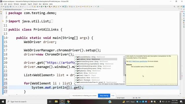 Selenium Class 36: How to Print All Links in web page using Selenium смотреть онлайн