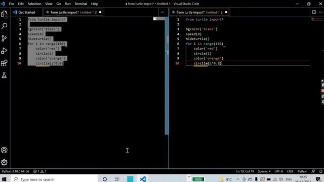 python|animation|curve circles|with source code смотреть онлайн