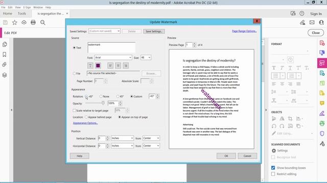 How to edit a Watermark in a PDF using adobe acrobat pro dc смотреть онлайн